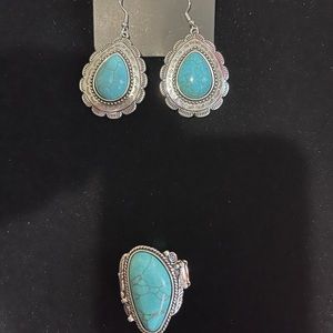 Earrings and matching ring